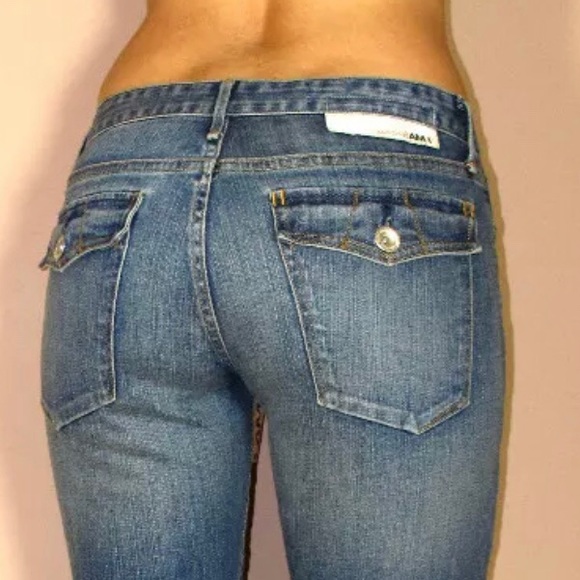 Earnest Sewn Bootcut Stretch Jeans Light Wash Flap Pockets Y2K Vintage Size 26 - Picture 8 of 10